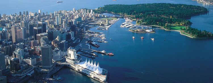 Aerial view of Vancouver